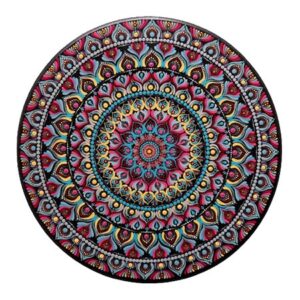 Blue and Pink Dot Mandala Art