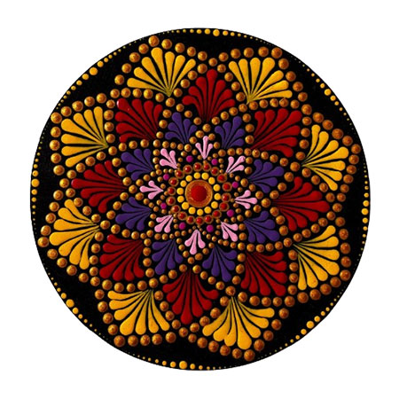 Bright Multicoloured Mandala Art