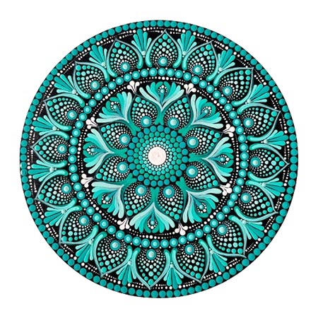 Sea Green Mandala Art